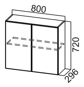 Шкаф кухонный Стайл, Ш800/720, МДФ в Пскове