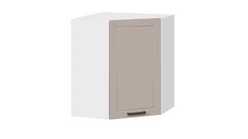 Навесной кухонный  угловой шкаф Лорас 1В6У (Белый/Холст латте) в Пскове
