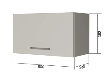 Навесной кухонный шкаф В360, Белое гладкое Ламарти/Белый в Пскове