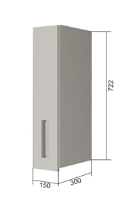 Кухонный шкаф В7 15, Сатин/Белый в Пскове