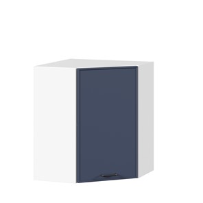 Настенный угловой шкаф Индиго ЛД 298.610.000.116, Белый/Тёмно-синий в Пскове