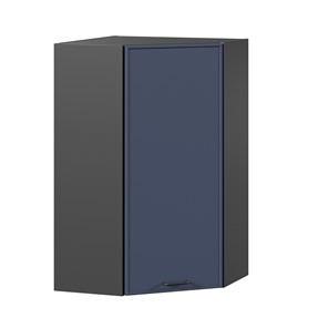 Шкаф кухонный угловой высокий Индиго ЛД 298.620.000.159, Чёрный/Тёмно-синий в Пскове