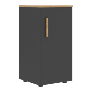 Шкаф колонна низкий с глухой правой дверью FORTA Графит-Дуб Гамильтон  FLC 40.1 (R) (399х404х801) в Пскове