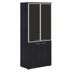 Шкаф комбинированный с дверьми в алюминиевой рамке и топом XTEN Дуб Юкон XHC 85.7  (850х410х1930) в Пскове