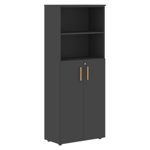 Шкаф с глухими средними дверьми FORTA Черный Графит  FHC 80.6(Z) (798х404х1965) в Пскове