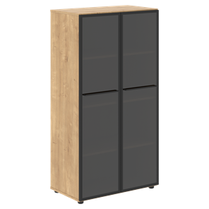 Шкаф средний со стеклянными  дверцами LOFTIS Дуб Бофорд LMC 80.2 (800х430х1517) в Пскове