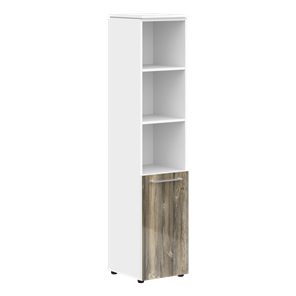 Шкаф высокий MORRIS  Дуб Базель/ Белый MHC 42.5  (429х423х1956) в Пскове