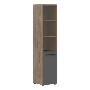 Шкаф колонка комбинированная MORRIS TREND Антрацит/Кария Пальмира MHC  42.2 (429х423х1956) в Пскове