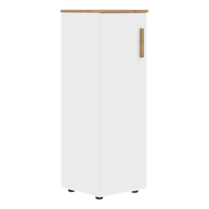 Шкаф колонна средний с левой дверью FORTA Белый-Дуб Гамильтон  FMC 40.1 (L) (399х404х801) в Пскове
