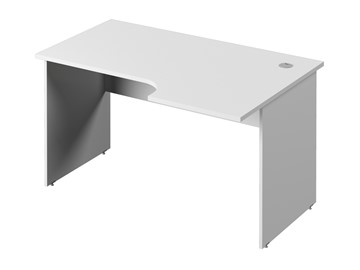 Эргономичный стол С-34 правый, цвет Белый в Пскове