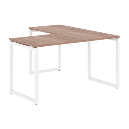 Письменный стол угловой левый XTEN-Q Дуб-сонома- белый XQCT 1415 (L) (1400х1500х750) в Пскове - изображение