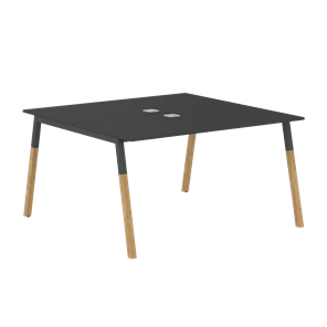 Переговорный стол FORTA Черный Графит-Черный Графит-Бук  FWST 1313 (1380x1346x733) в Пскове