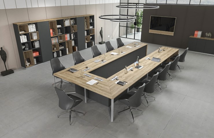 Составной стол для переговоров Speech Cube (262.5x240x75.6) СП 123 ДС БП ХР в Пскове - изображение 9