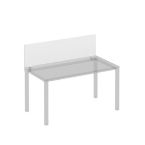 Экран для стола 140 на белом металлокаркасе Комфорт КФ, белый премиум (140x45x1.8) К.Б 842 в Пскове