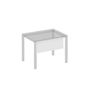 Экран стола защитный (ДСП) с кронштейнами для стола 100 на белом металлокаркасе Комфорт КФ, белый премиум (85x3.2x1.8) К.Б1 810 в Пскове