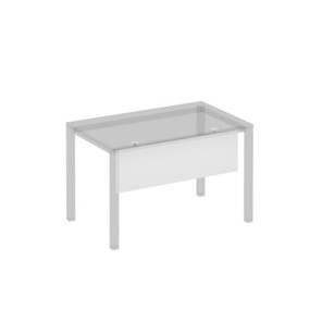 Экран стола защитный (ДСП) с кронштейнами для стола 120 на белом металлокаркасе Комфорт КФ, белый премиум (120x3.2x1.8) К.Б1 812 в Пскове