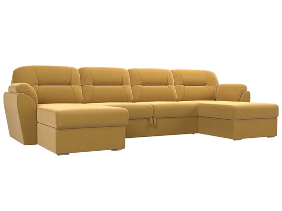 П-образный диван Бостон, Желтый (микровельвет) в Пскове - изображение