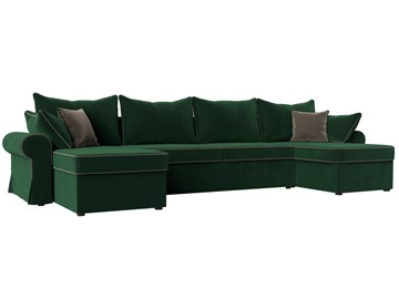 П-образный диван Элис, Зеленый (велюр) в Пскове