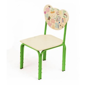 Детский стул Кузя 1-3 Азбука (Зеленый) в Пскове