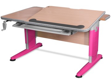 Детский стол-трансформер Mealux Detroit BD-320 NT/R-L клен/розовая в Пскове