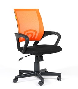 Офисное кресло CHAIRMAN 696 black Сетчатый акрил DW66 оранжевый в Пскове - предосмотр