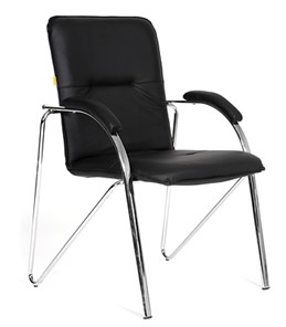 Кресло компьютерное CHAIRMAN 850 Экокожа Terra 118 черная в Пскове - предосмотр