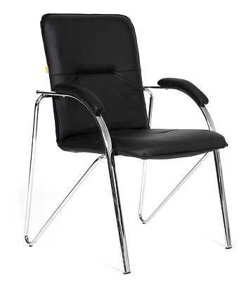 Кресло компьютерное CHAIRMAN 850 Экокожа Terra 118 черная в Пскове - изображение