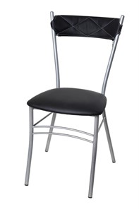 Кухонный стул Бистро Софт СРП-080С Эмаль, с мягкой спинкой Экотекс черный в Пскове